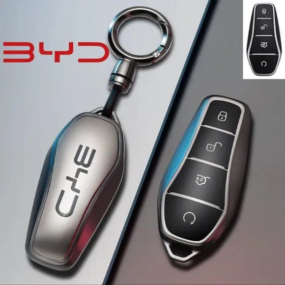 Capa de TPU para Chave Remota de Carro para BYD Atto 3 Dolphin Seal FEK8 A8P4 QNDB
