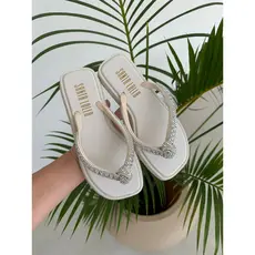 Chinelo Sandalia Nó Tendencia Brilho Strass Confortavel