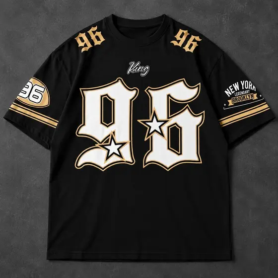Camiseta T-shirt King 96 New York Jersey Premium Camisa Algodão Streetwear Esportiva