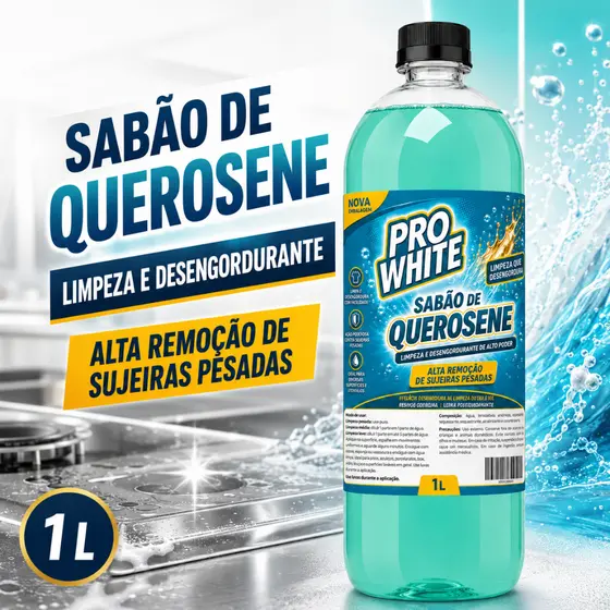 Sabão Liquido Concentrado Querosene Limpeza Pesada Uso Geral 1L