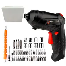 kit Parafusadeira/furadeira 48 Pçs À Bateria Carregador Usb (Dupla posição) Oferta especial