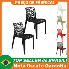 Kit 2 Cadeiras Gruvyer Design Cozinha Sala de Estar Jantar