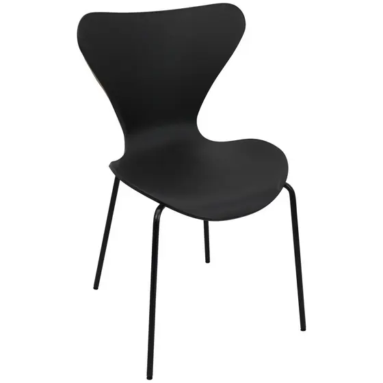 Cadeira Jacobsen Polipropileno Sala Jantar Base Preta