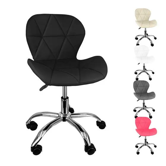 Cadeira Slim Office Estofada Base Giratória Cromada
