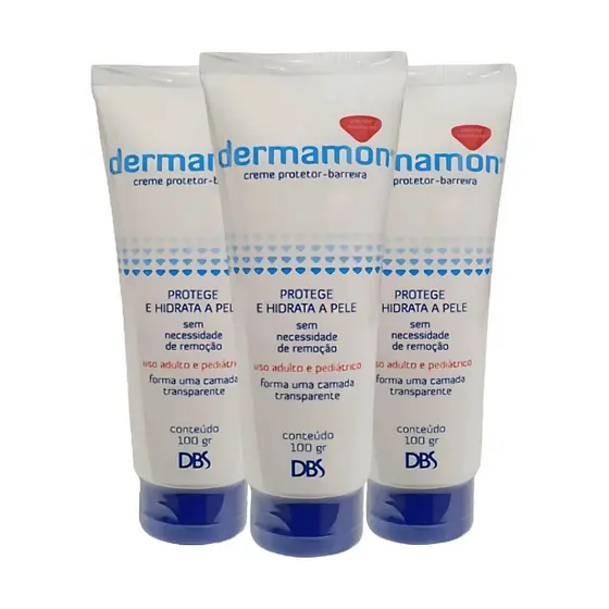 Kit 3 Barreira Dermamon Creme Protetor Da Pele 100g (1) Dbs