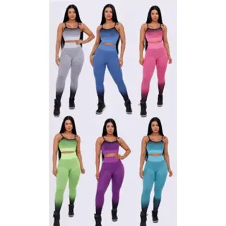 Conjunto legging Academia Degradê Fitnes