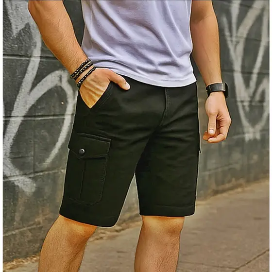 Bermuda Masculina Cargo Sarja do 40 ao Plus Size 54