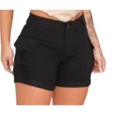 Shorts Short Feminino Cargo Plus Size  2 Variaçõesdo 46 ao 54