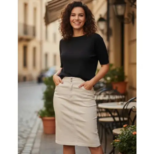 Saia Feminina Sarja Moda Evangélica Colorida