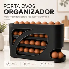 Porta Ovos Deslizante Organizador Para Geladeira De 4 Camadas Automática Rolantes