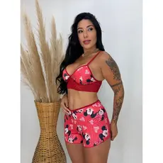 Baby Doll Alcinha Cropped Suede Top Doll Desenho Animado