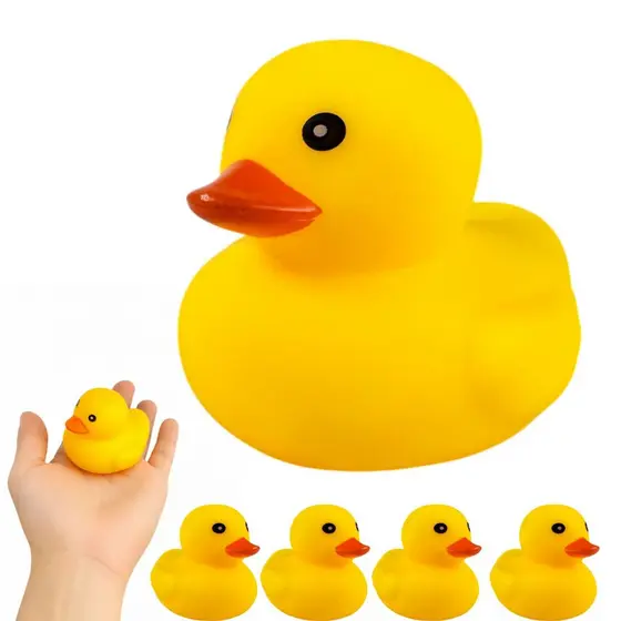 Kit Com 4 Patinhos De Borracha  Brinquedo Educativo Para Banho De Crianças Diversão Garantida