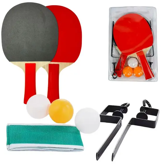 Kit De Ping-Pong Com Rede Retrátil Ajustável Para Montar Em Qualquer Mesa Sem Complicação