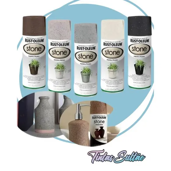 Tinta Spray Stone Efeito Pedra Rust Oleum