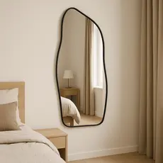Espelho Orgânico Lopazzi Corpo Inteiro 100x40cm Moldura de Metal Alumínio Quarto Pinterest Decoração