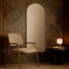 Espelho Lopazzi Corpo Inteiro Base Reta Arcos Janela Polido 110x50cm Quarto Sala Hall