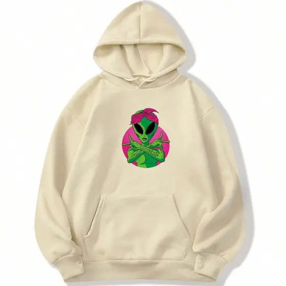 Blusa de Frio Moletom Et Tatuado Bolso Canguru Com Capuz Flanelado Unissex