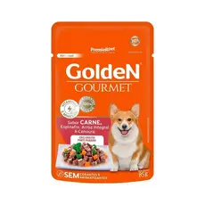Ração Úmida Gourmet para Cães Adultos Pequeno Porte Sabor Carne Premier Pet 85g Golden