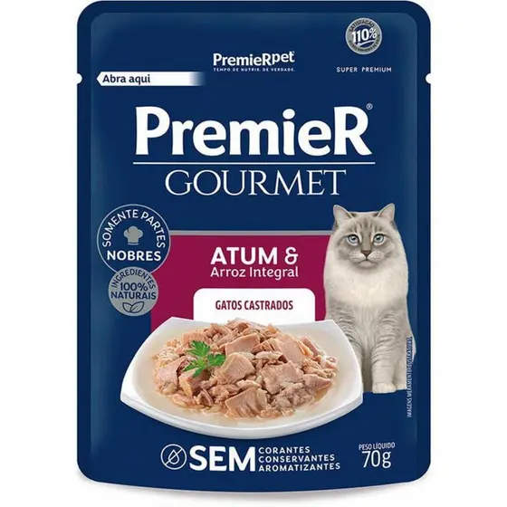 Sachê para Gato de Atum Premier Pet 70G Premier