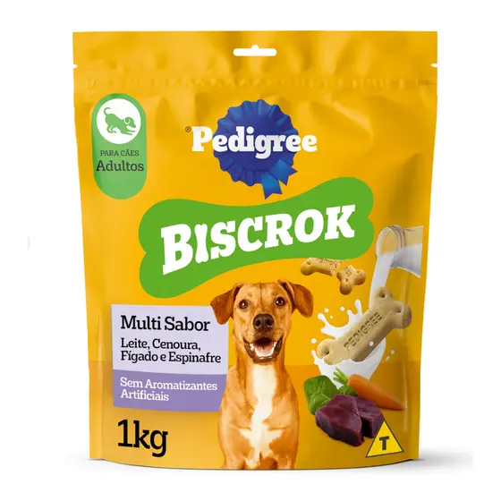 Biscoito Pedigree Biscrok Para Cães Adultos Multi 1 kg
