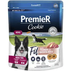 Biscoito Cookie Fit para Cães Adultos Sabor Frango com Batata Doce 250g Premier