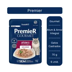 Ração Úmida Premier Pet Sachê Atum para Gatos 70g - 6 Unid.