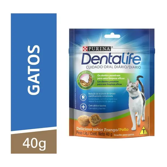 Petisco Gatos Adultos Frango 40g Dentalife