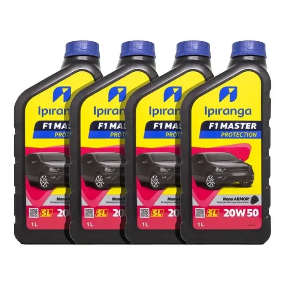 Kit 4 unidades de Óleo 20W50 F1 Master Mineral Ipiranga