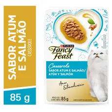 Ração Úmida Casserole Gatos Adultos Atum e Salmão 85g Fancy Feast