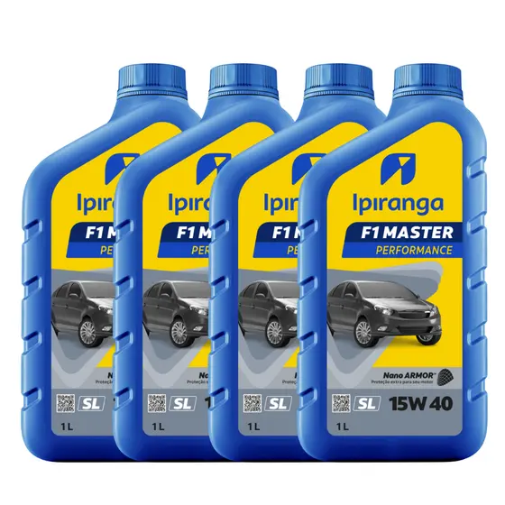 Kit 4 unidades de Óleo Motor 15w40 Semissintético F1 Master SL Ipiranga
