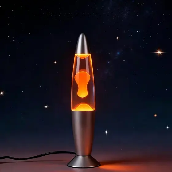 Luminária de mesa retrô - Vulcão lava - Lâmpada de cera - Decoração ambiente portátil