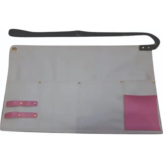Avental Cintura profissional Branco/Rosa