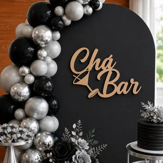 Palavra Letreiro Eventos Decoração Festa Cha Bar MDF 3mm Natural