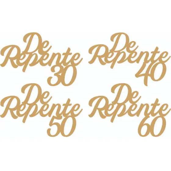 Letreiro De Repente 30, 40, 50, 60 Eventos Decoração Festa Banner
