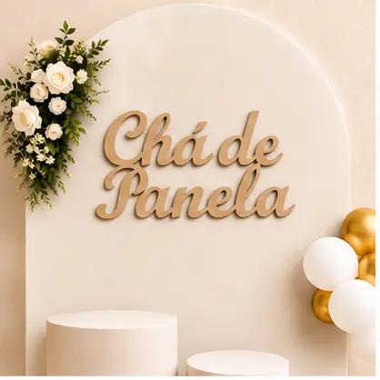 Cha de panela Palavra Letreiro Eventos Decoração