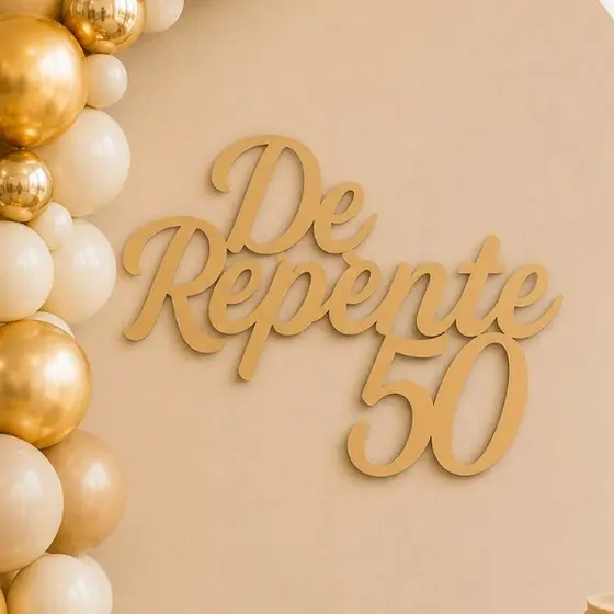 Palavra Letreiro Eventos Decoração Festa Frase De Repente 50 MDF