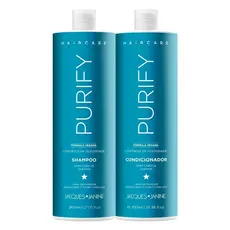 Kit Hair Care Purify Jacques Janine Shampoo 800ml + Condicionador 750ml Controle Oleosidade