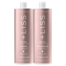 Kit Hair Care Liss Jacques Janine Shampoo Sem Sal 800ml + Condicionador Leave-in 750ml Liso e Brilho
