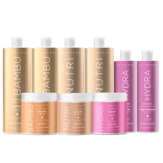 Kit Especial Cronograma Capilar Jacques Janine Reconstrução Nutrição e Hidratação Completa
