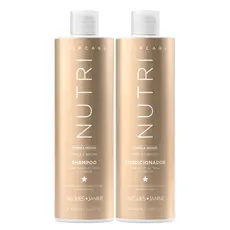 Kit Hair Care Jacques Janine Nutri Shampoo Sem Sal 450ml + Condicionador Leave-in 440ml Força e Brilho
