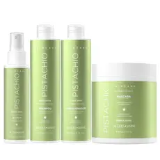 Jacques Janine Hair Care Pistache Shampoo 230ml Condicionador 200ml Máscara 400g Spray 120ml