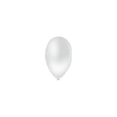 Balão Metalizado 7.0 Branco - PIC PIC - Pacote Com 50 Unidades