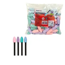 Borracha Ponteira Colors - Pacote Com 100 Unidades - BAZZE