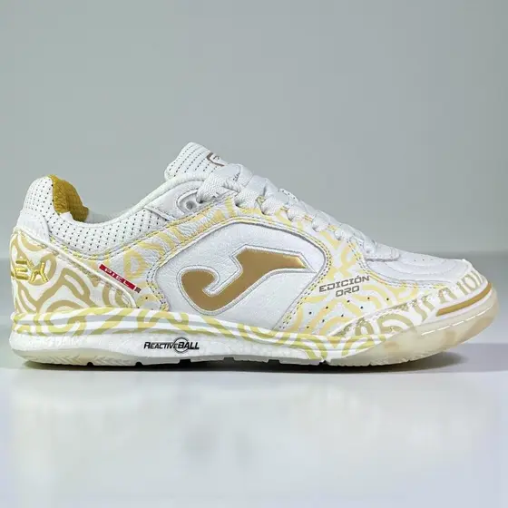 Chuteira Futsal Joma Top Flex Rebound Edição Ouro Original Couro Exclusiva Quadra Indoor