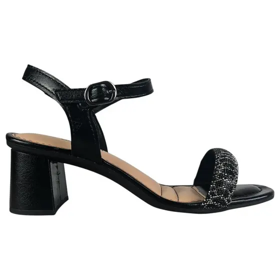 Sandália Feminina Dakota Salto Bloco Confortável com Brilho Elegante Original Moda