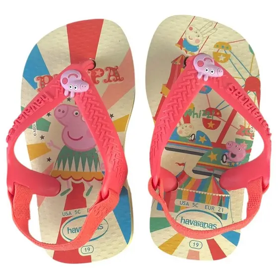 Chinelo Havaianas Baby Peppa Pig Original Infantil Elástico Conforto Licenciado