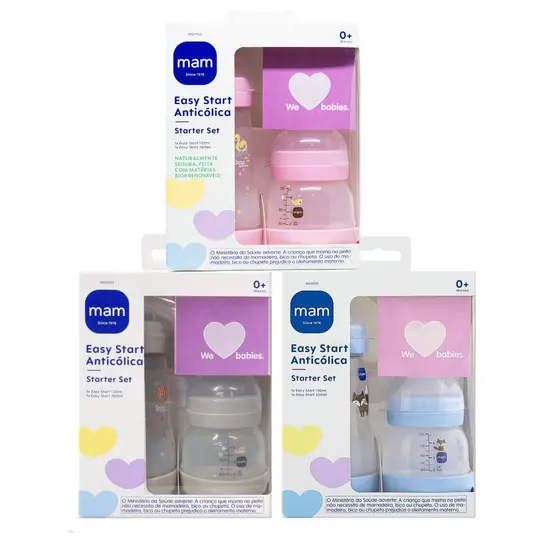 Kit 2un Mamadeira MAM START Anticólica - 130ml e 260ml