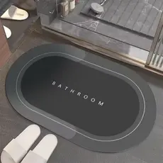 Tapete de Banheiro Antiderrapante Absorvente Rápida Secagem – Moderno e Elegante