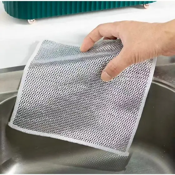 Kit 5/10/20/30 Pano de Arame para Limpeza Pesada Reutilizável para Fogão, Panelas e Grelhas
