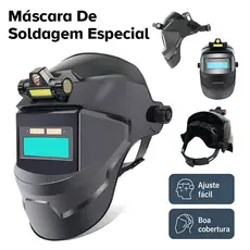Máscara de Solda Profissional com Escurecimento Automático LCD – Capacete de Soldagem para Uso Industrial